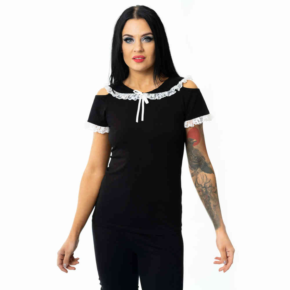 Heartless - Take flight Top - Zwart/Wit
